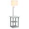 Simple Designs 57" 2 Tier Floor Lamp with USB & Outlet
